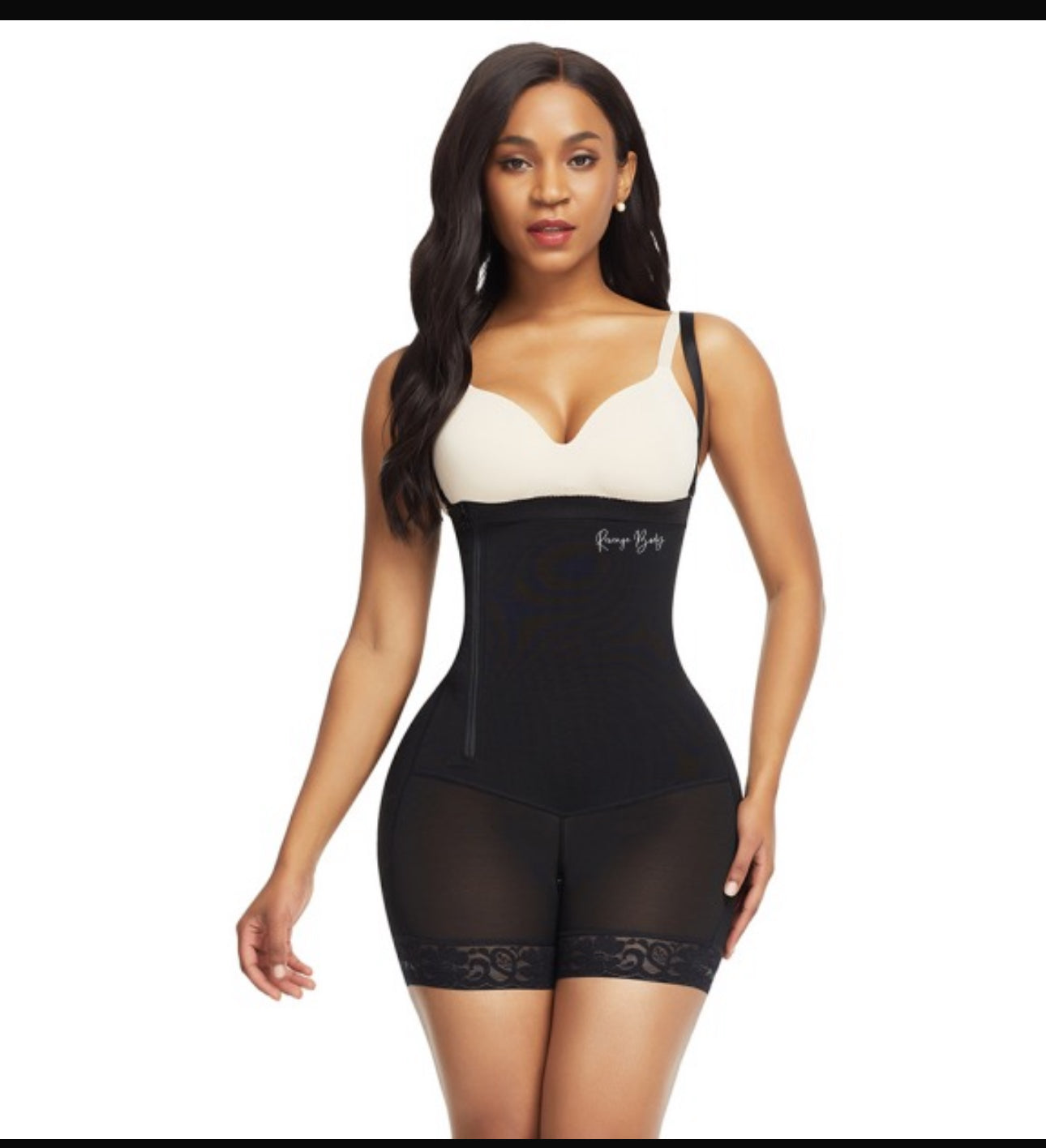 Pretty Detachable Straps Side Zip Faja Body Shaper