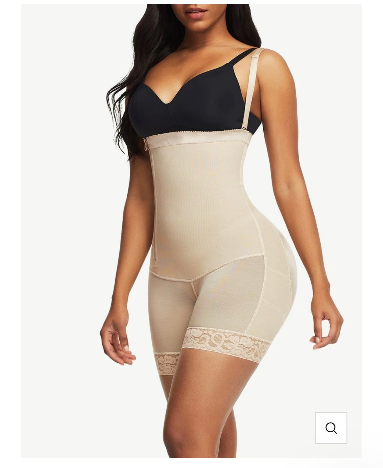 Pretty Detachable Straps Side Zip Faja Body Shaper