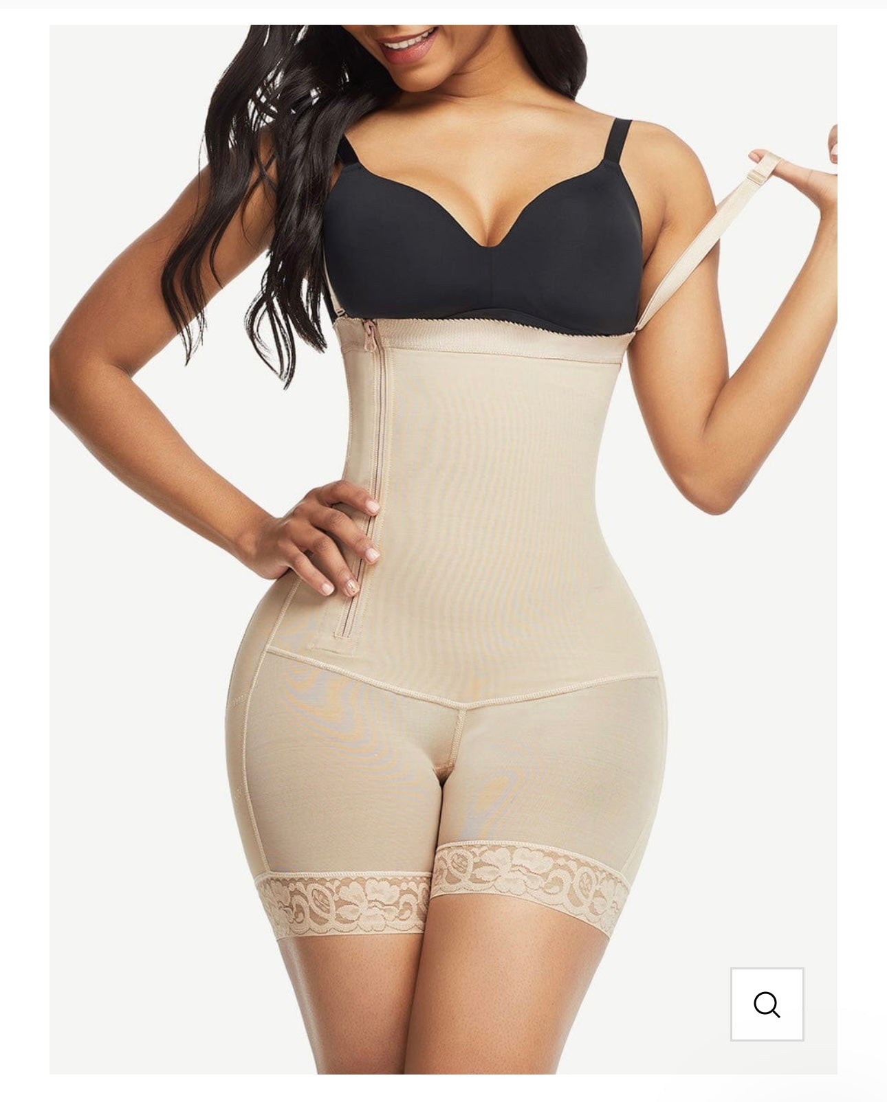 Pretty Detachable Straps Side Zip Faja Body Shaper